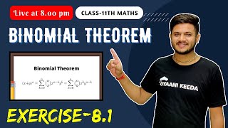 Exercise 8.1 Binomial Theorem | class 11 chapter 8 mathematics ( 2022 - 2023 )