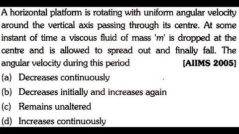 A horizontal platform is rotating with uniform angular velocity around the vertical axis