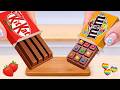 Miniature Rainbow Cake Decorating 🍫🌈 ASMR Satisfying Rainbow Chocolate KITKAT Cake with M&amp;M