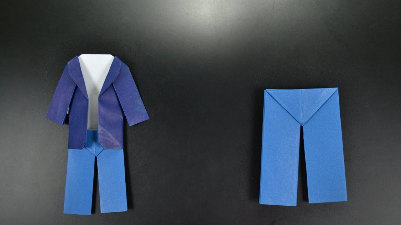 Origami: Pants - Instructions in English (BR) - YouTube