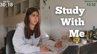 LIVE 1 HOUR Study With Me (50 min study + 10 break)