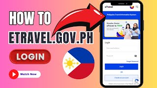 etravel.gov.ph Login Tutorial⏬👇: Philippine Travel Information System