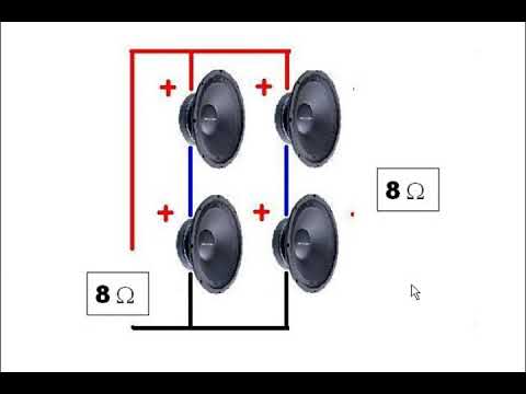 4 ALTO FALANTE COMO LIGAR NO AMPLIFICADOR DE 1 - 2 - 4 E 8 OHMS