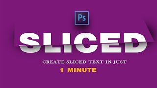 How To Sliced Text in Photoshop | Photoshop Tutorial