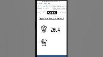 crown symbol in ms word | Ms word shortcutcutf | Symbols in ms word
