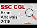 SSC CGL Paper Analysis - Tier 1 2016