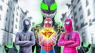 Superheros Story Spider-Mans Diamond Battle Action Movie By Bunny Life