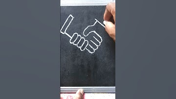 Handshake sign and symbol draw step by step🤝🤝 #shorts #art #artist #drawing #draw #sketch #artwork