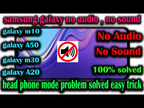 Samsung m10 no sound no media problem ,No audio ,No sound problem 100% ,Solved All galaxy no sound