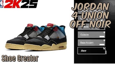 How To MAKE Air Jordan 4 Union "Off Noir" In NBA 2K25 Next Gen - Shoe Creator
