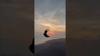 Vanishing into the crows... 🦅✨ Tricking meets visual art. 🤸♂️🌅 #shorts #itachi #anime #