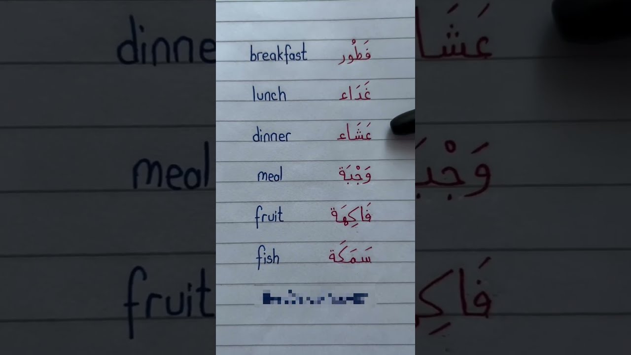 Arabic Lesson For Beginners Common Words In Learn Fast Basic English