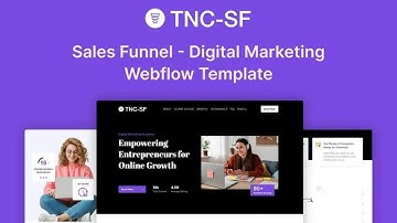 How to Use TNC Sales Funnel Webflow Template | New Webflow Education, Learning, SaaS Template