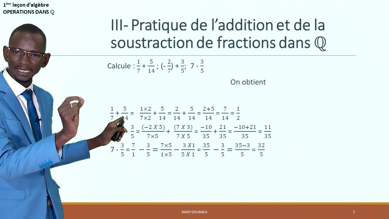 8èmeA Maths Algèbre leçon1 Opérations dans Q