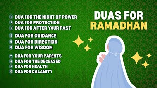 DUA COMPILATION FOR RAMADAN (Last 10 Days) | RECITE DAY AND NIGHT!!