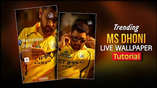 CSK Fan Live Wallpaper Edit Tutorial | How to set trending Ms Dhoni Live Wallpaper screenshot 4