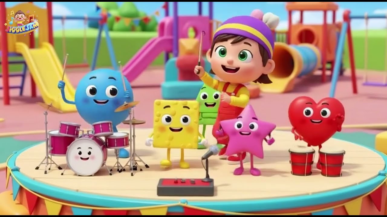 Shapes in the Playground Band for Kids | Shape Song, Learning Shapes, Baby Songs & Nursery Rhymes