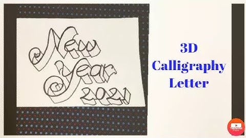 #calligraphyletterdrawing3D#               ||3D Calligraphy letter drawing for happy new year 2021||