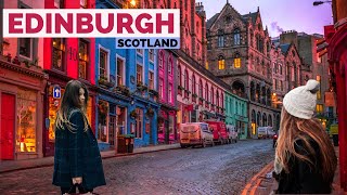 Edinburgh Scotland  December 2022 Walking Tour 4K HDR 60fps