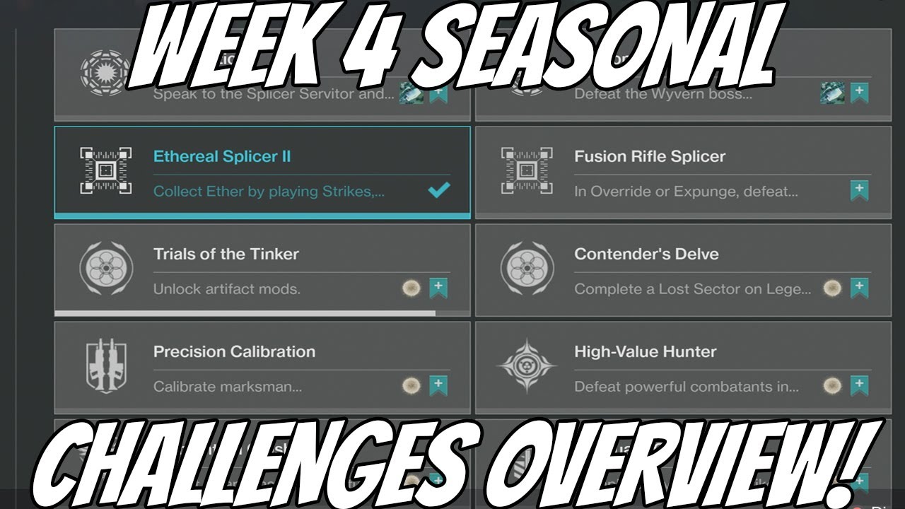 Week 4 Seasonal Challenges Overview! (Destiny 2 Season of The Splicer)