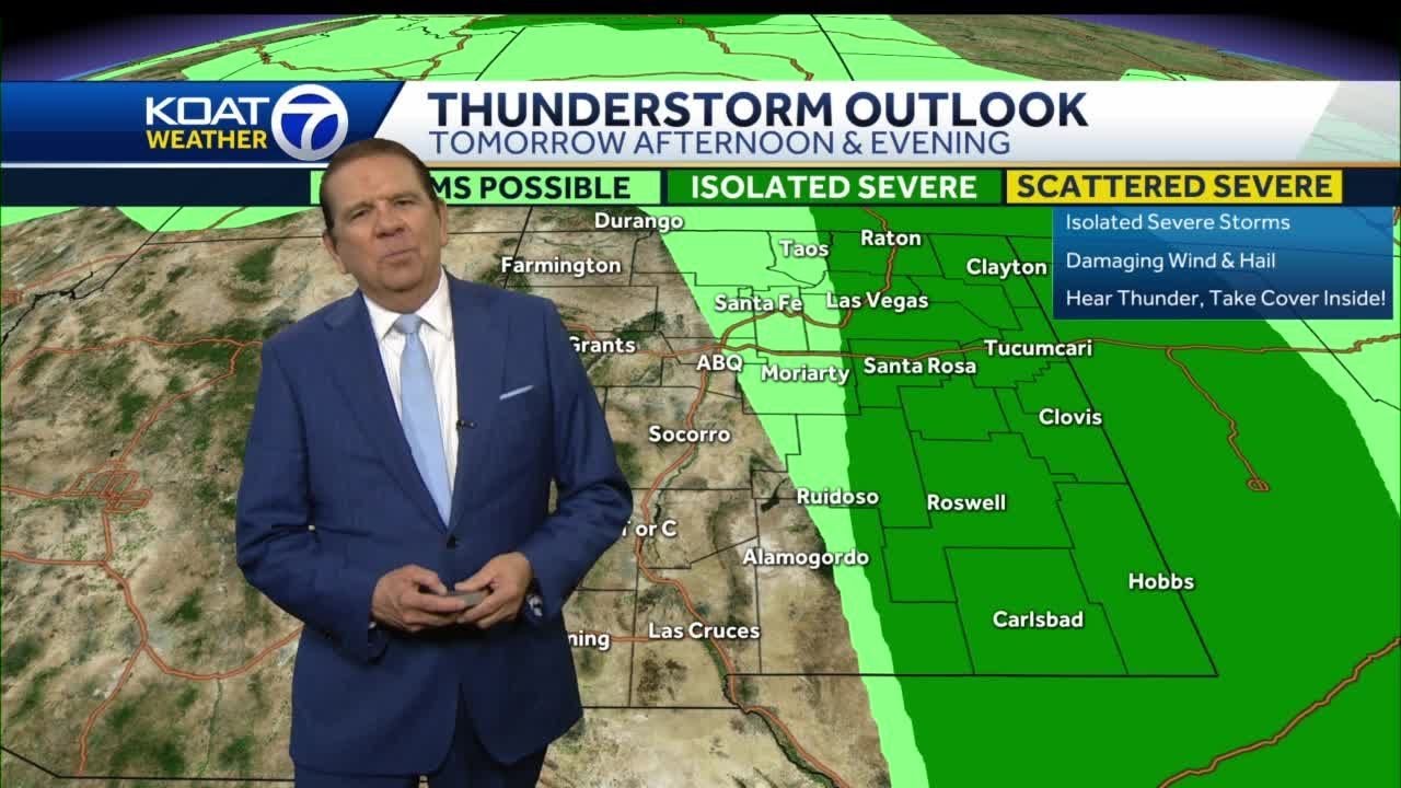Severe thunderstorm watch extended for New Mexico - YouTube