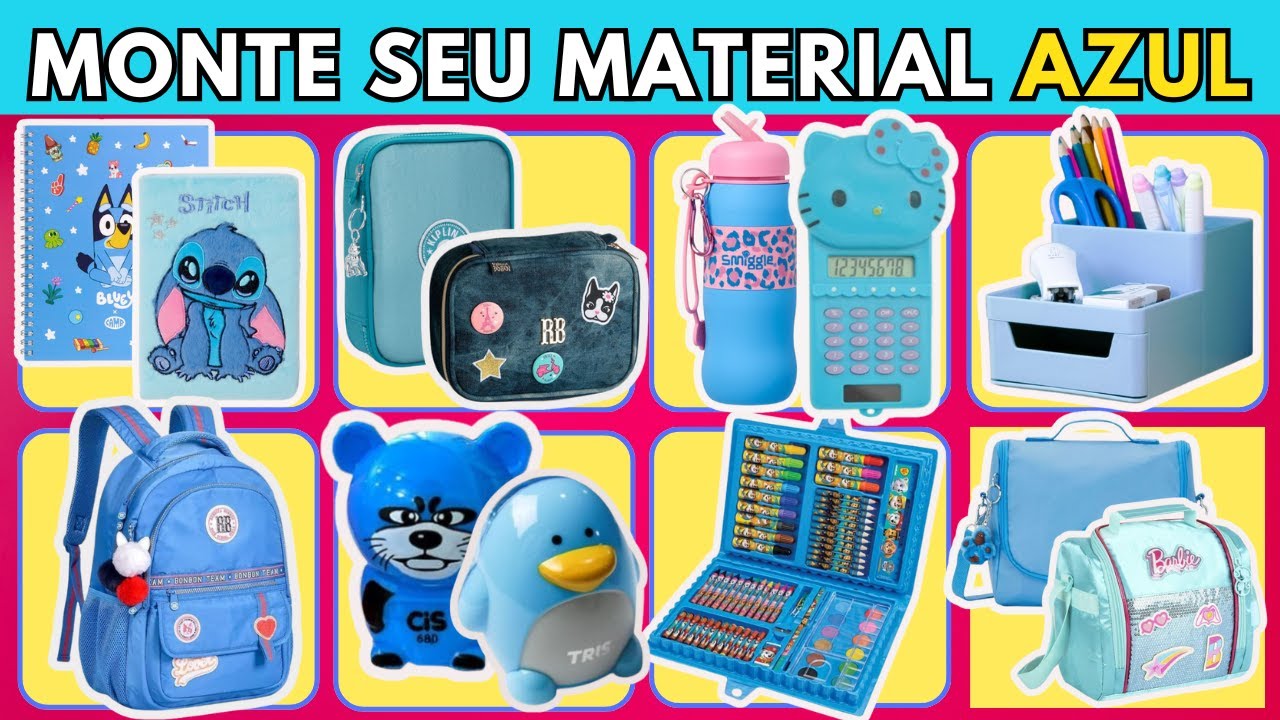 Desafio do Kit Escolar Azul: Você Consegue Escolher os Melhores?🎒📚
