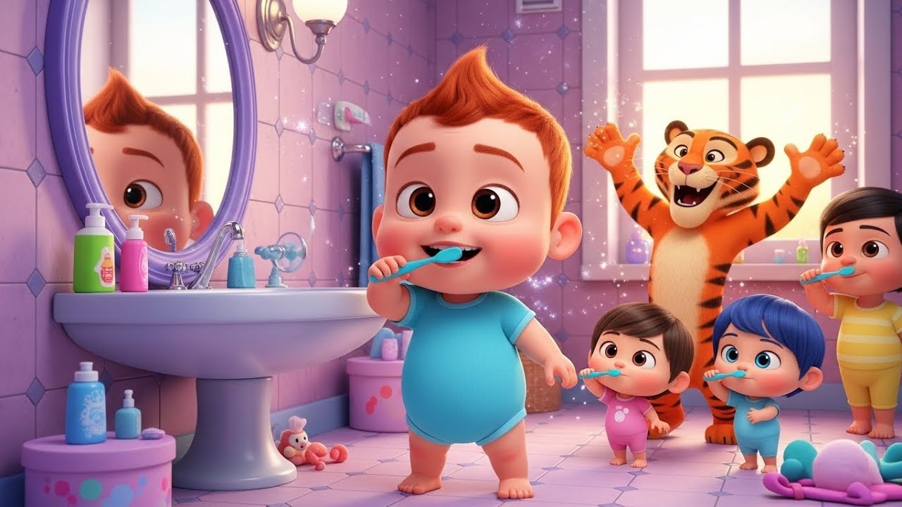 Sparkle Brush Time Fun 🪥✨ Fun Tooth Brushing Song for Kids | Healthy Daily Routine