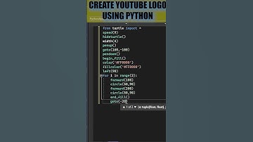 Draw youtube logo using python | turtle graphics #python #programming
