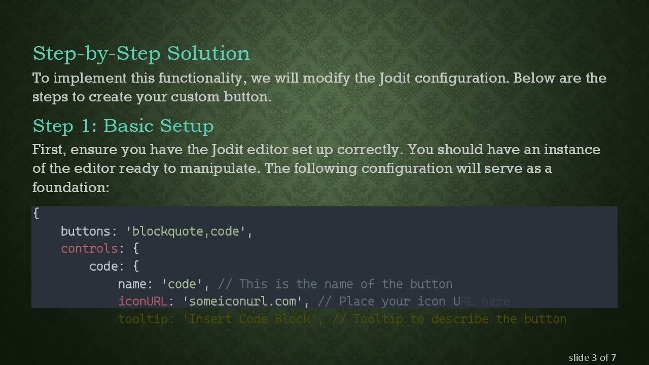 How to Create a Custom Button in Jodit to Wrap Text in a code Tag
