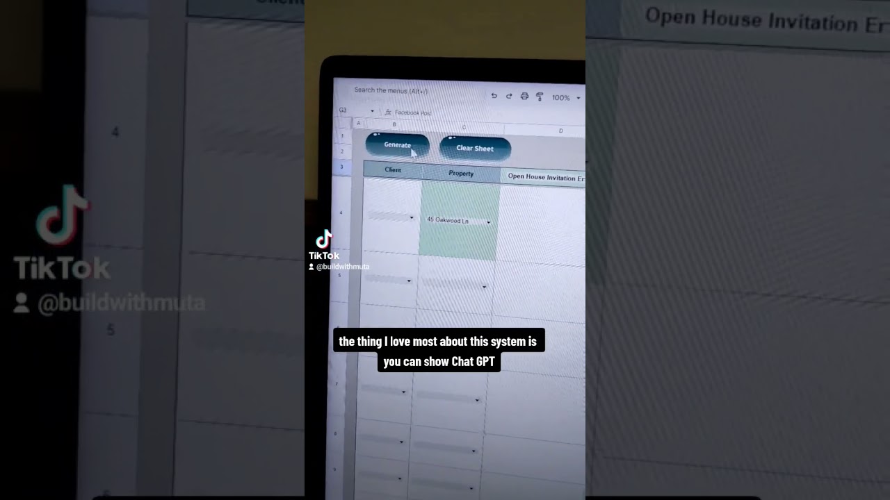 ChatGPT Google Sheet System For Real Estate Sales 