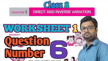 DAV Math | Class 8 | Chapter 4 | Direct n Inverse Variation | Worksheet 1 |Qn  6 |Art Of Mathematica