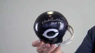 Signed Dick Butkus RK Suspension Mini Helmet - MM Holo & JSA/SM