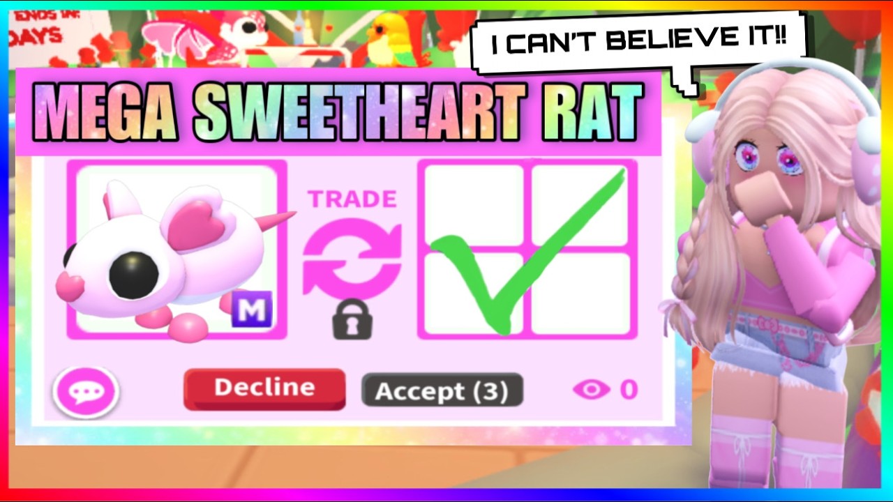 🤯 INSANE!! 😱 ✨Trading Mega Sweetheart Rat in Adopt Me!✨ I'm SO Shocked by This Pet!!!