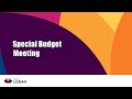 Special Budget Meeting - Monday 27 May 2024 @ 9.00 am