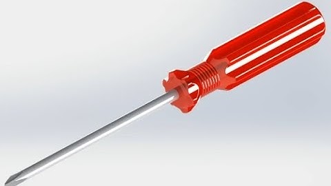 SolidWorks tutorial: Screw Driver, with PhotoView rendering (3D download)