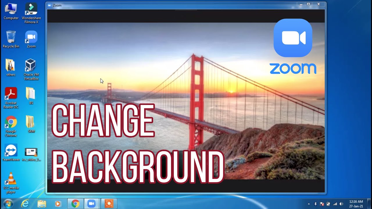 How to change background in zoom - youtube