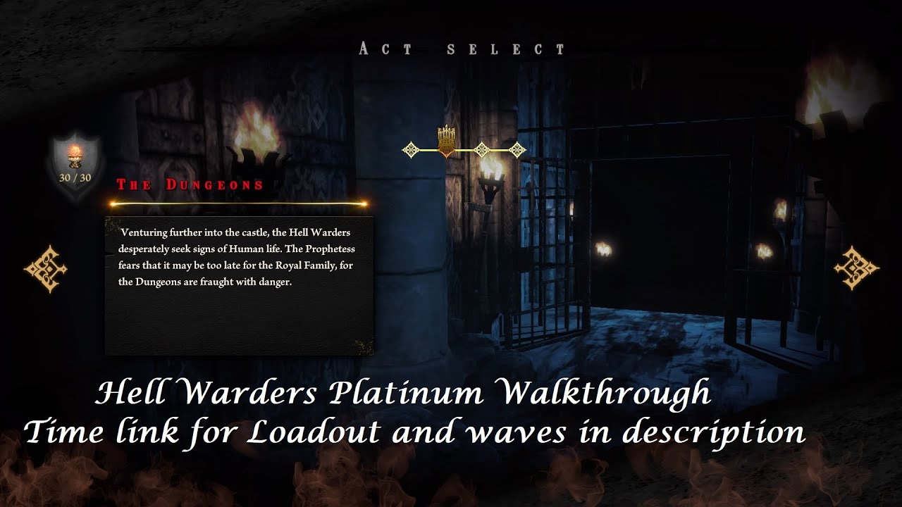Hell Warders PS4 - ACT 2 -  Platinum Walkthrough for Single Player - Hard Difficulty