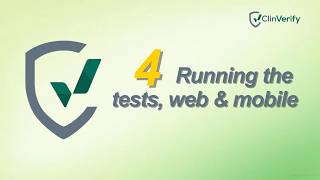 Running Web & Mobile Tests in ClinVerify | CilnVerify Guide
