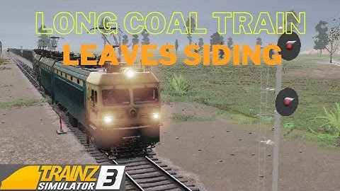 Long coal train Exits siding | Trainz simulator 3