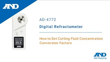 How to Set Cutting Fluid Concentration Conversion Factors | AD-4772 Digital Refractometer