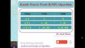 Knuth Morris Pratt (KMP) String Search Algorithm - tutorial with failure  function in Java - YouTube