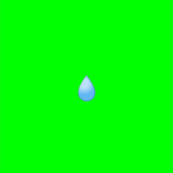 Water Drop Green Screen for Editing