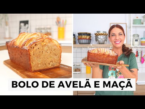 Bolo de avelã e maçã