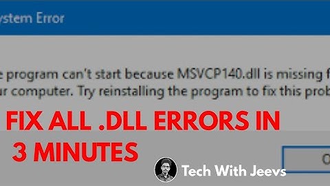 How to Fix All .DLL file Missing Error in Windows PC (windows 10/8.1/7)