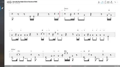 George Benson - Give Me The Night (BASS TAB PLAY ALONG)