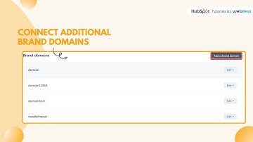 How to connect additional brand domains in HubSpot