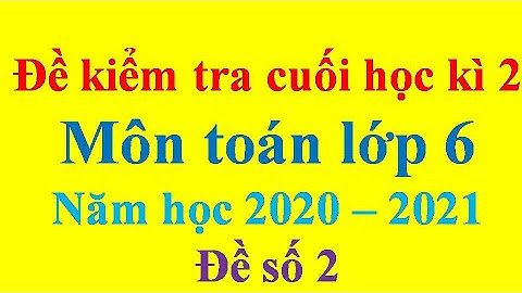 Đề kiểm tra cuối học kì 2 môn toán lớp 6(đề số 2)