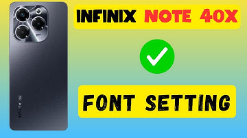 Font setting infinix Note 40x || How to set font size || Font size not working