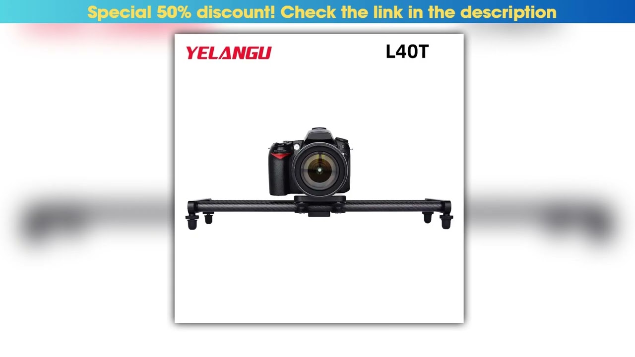 YELANGU 40CM Carbon Fiber Camera Track Slider for Canon Nikon Sony DSLR Smartphone Lightweight