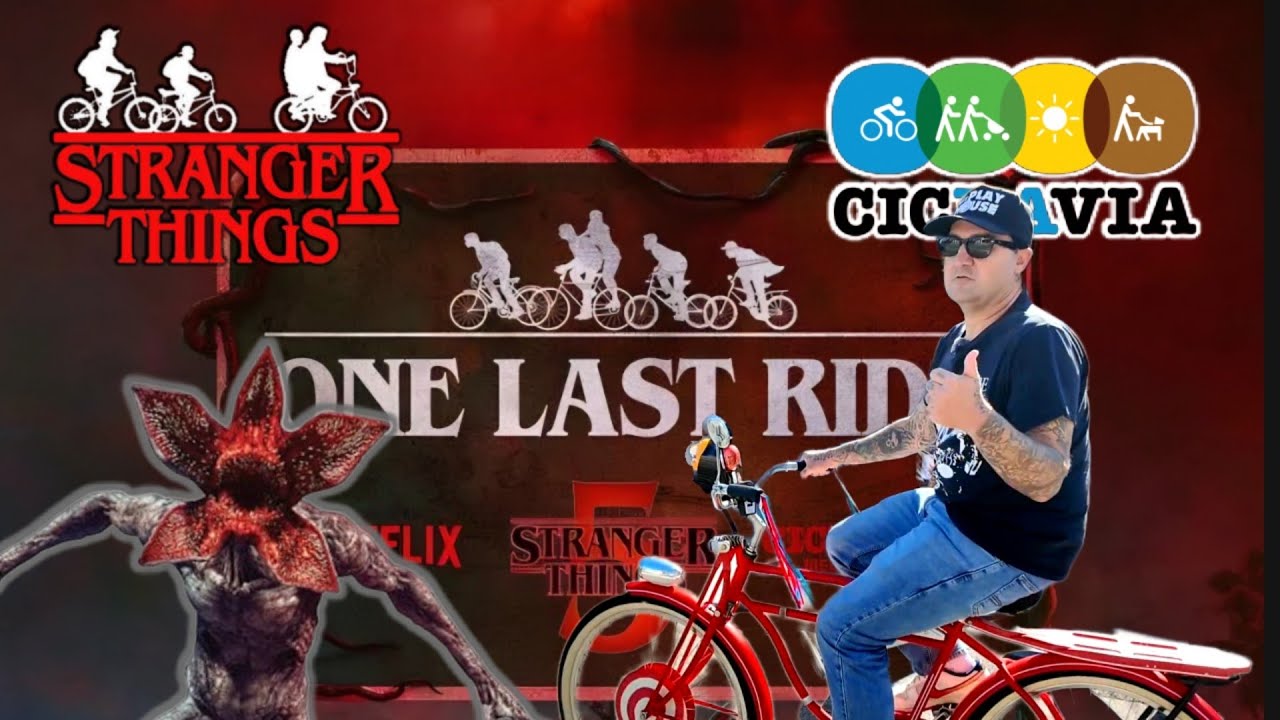 Велопробег Stranger Things 5 ​​на Мелроуз-авеню — CicLAvia — Голливуд 23 ноября 2025 г.
